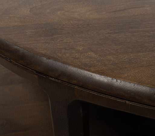 Bijzettafel Ø50, H50, Brown Walnut