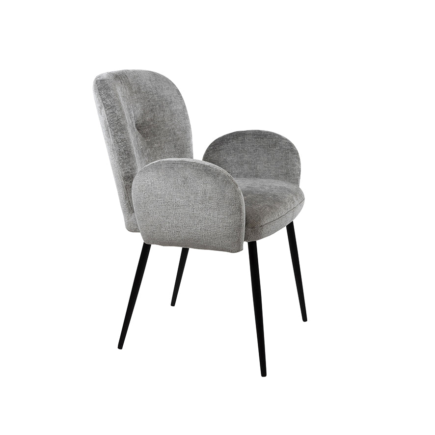 Bobby eetkamerstoel - met arm - Perfect Harmony - Light grey 85