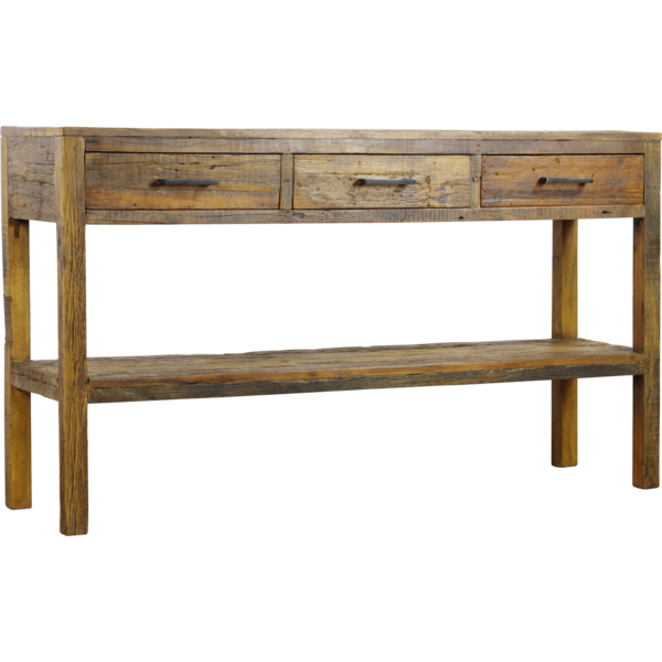 Brent Sidetable 150 cm — Massief gerecycled reclaim hout — De Friese Meubeljongens