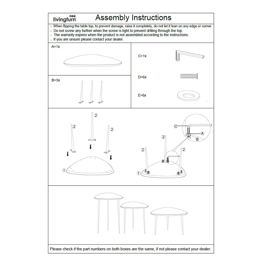 Brix Loua Brown set of 3