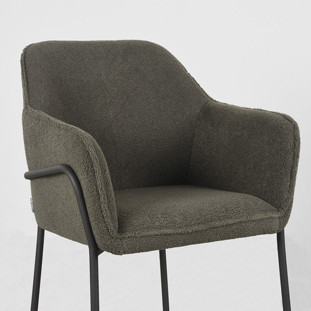 LABEL51 Eetkamerstoel Dexter - Zwart - Teddy