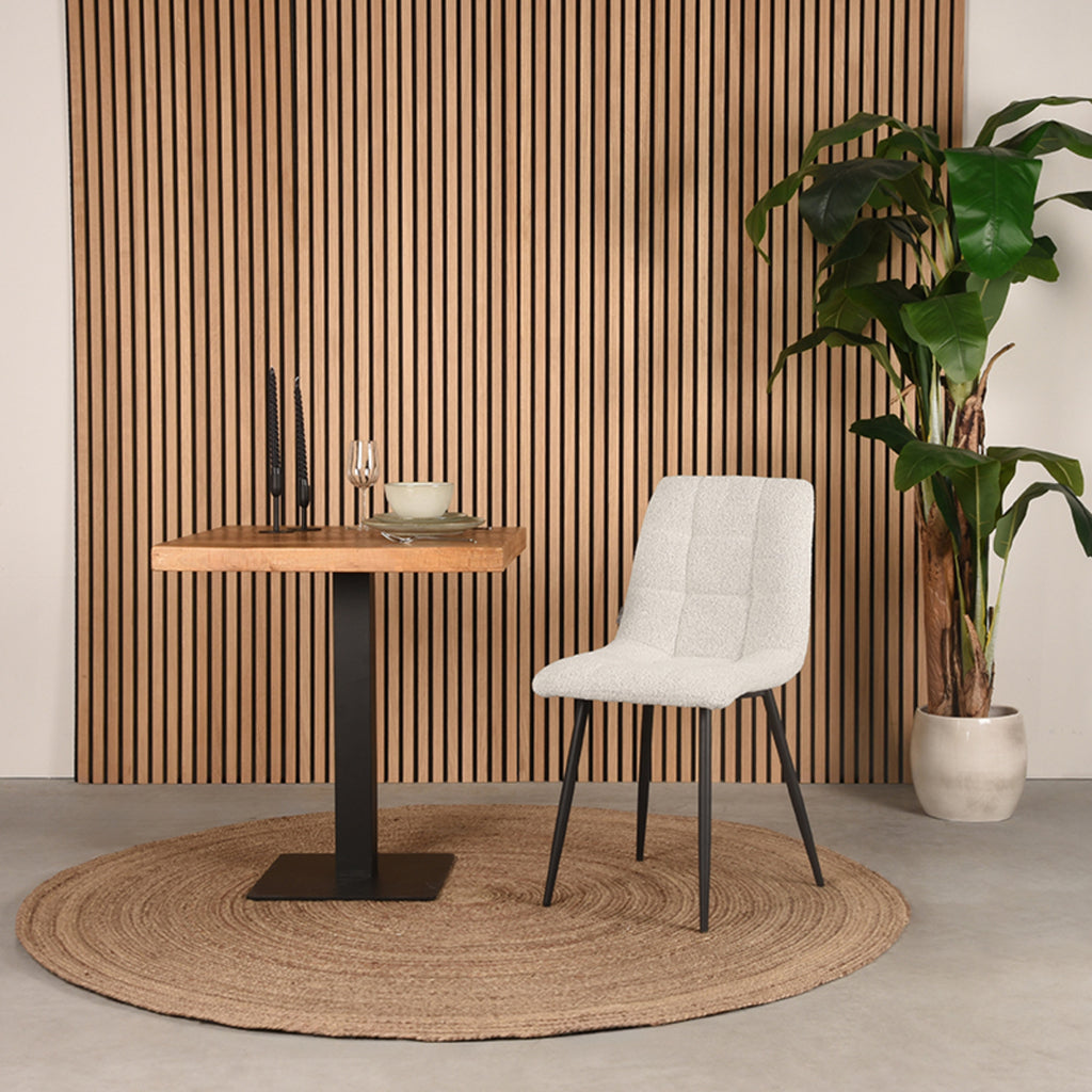 LABEL51 Eetkamerstoel Juul - Naturel - Boucle
