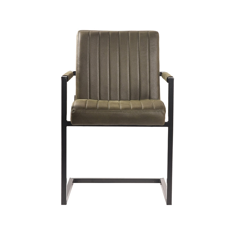 LABEL51 Eetkamerstoel Milo - Army green - Microfiber