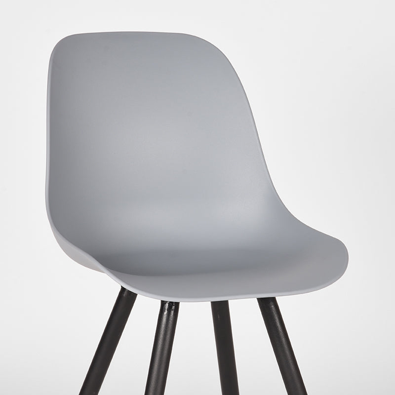 LABEL51 Eetkamerstoel Monza - Grijs - Kunststof