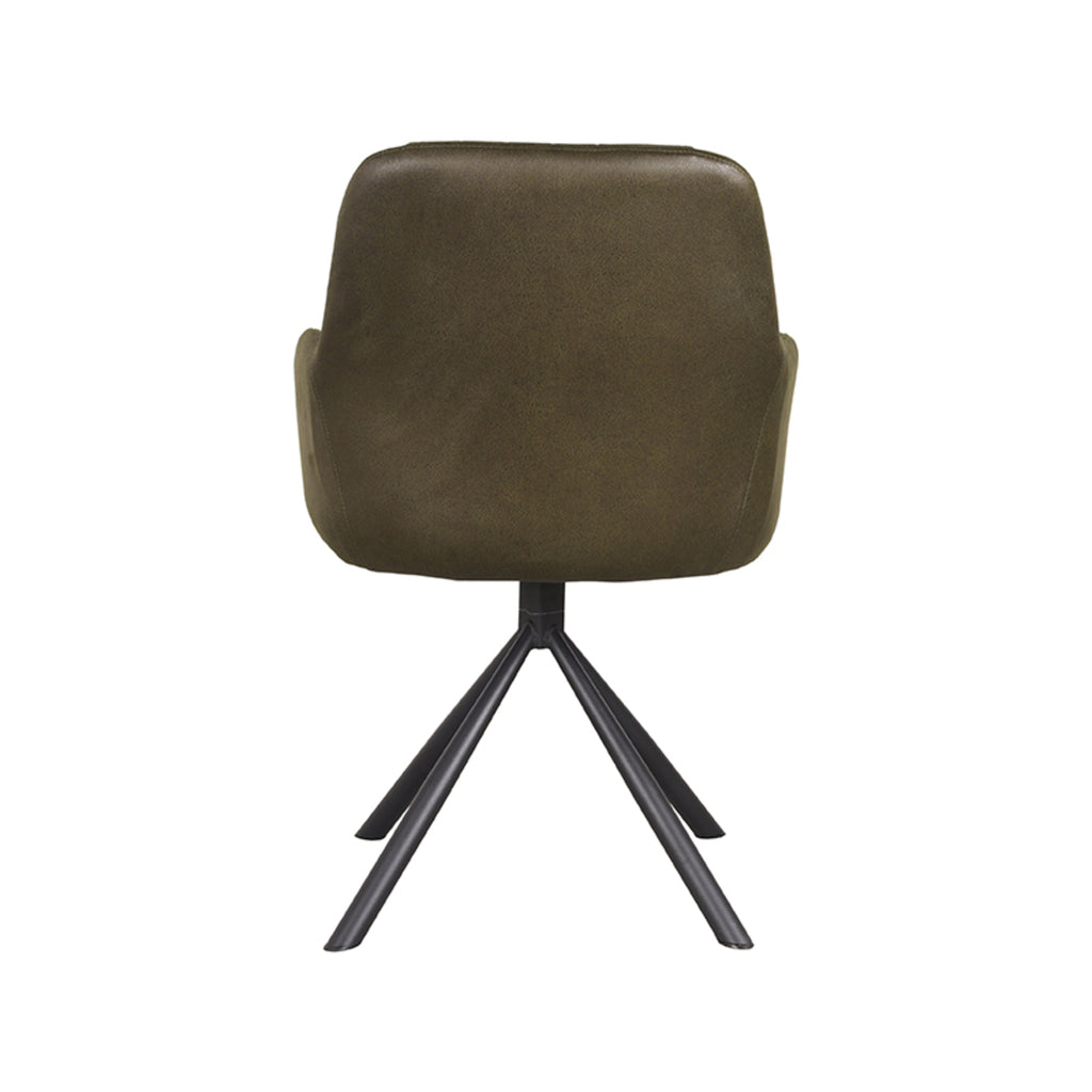 LABEL51 Eetkamerstoel Novi - Army green - Microfiber