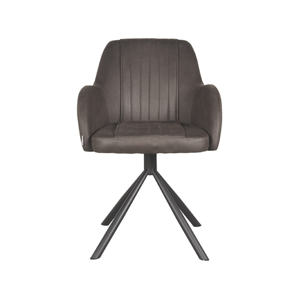 LABEL51 Eetkamerstoel Novi - Antraciet - Microfiber