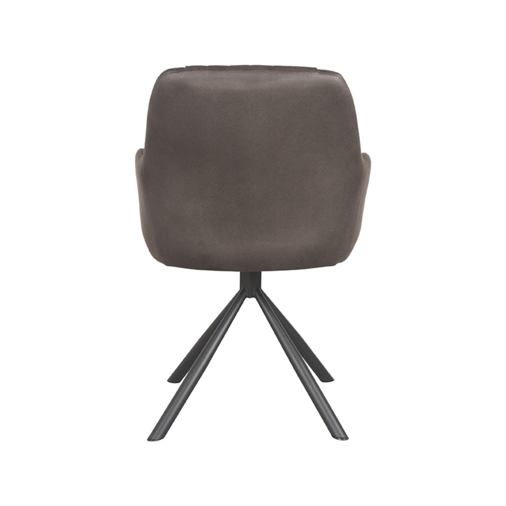 LABEL51 Eetkamerstoel Novi - Antraciet - Microfiber