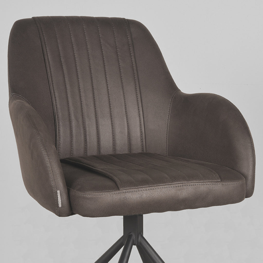 LABEL51 Eetkamerstoel Novi - Antraciet - Microfiber