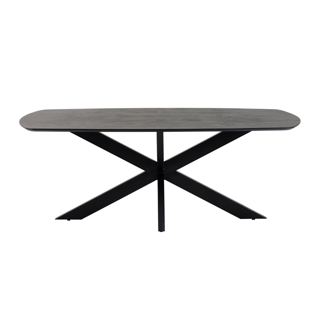 Eetkamertafel deens ovaal 160, Acacia Black