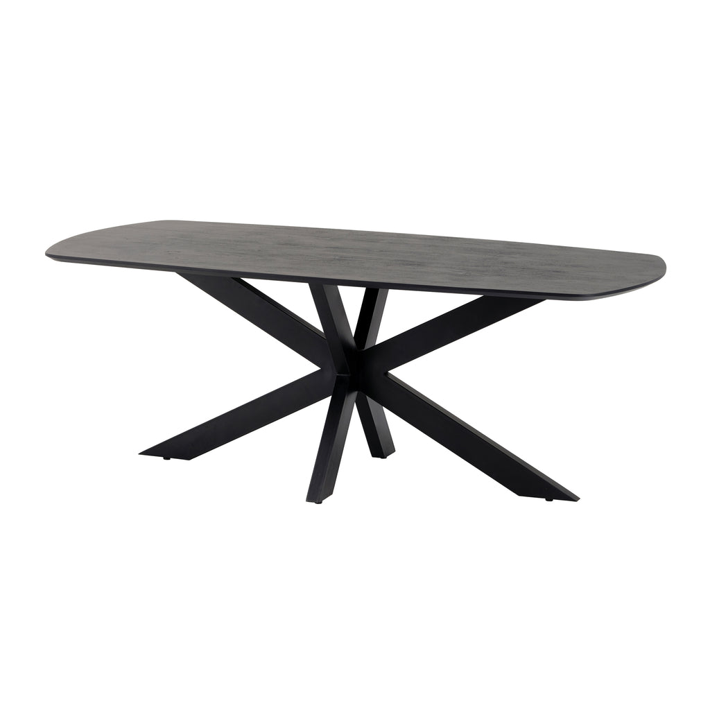 Eetkamertafel deens ovaal 160, Acacia Black