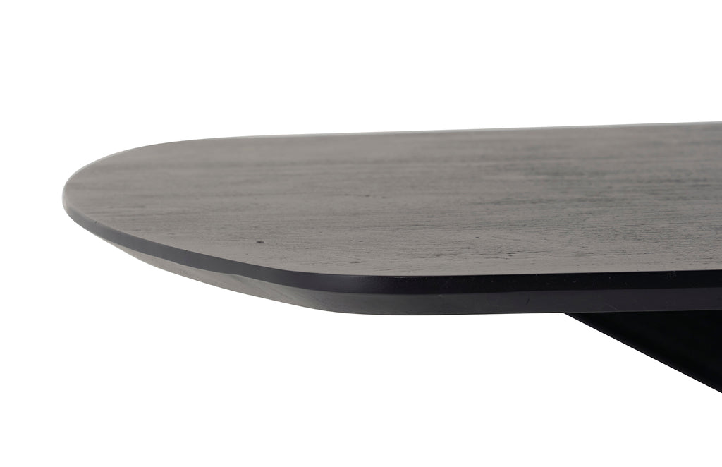 Eetkamertafel deens ovaal 160, Acacia Black