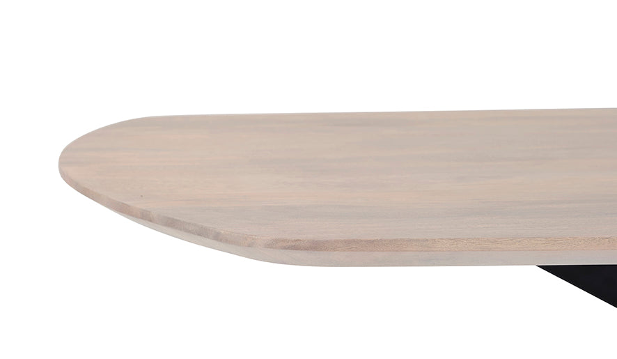 Eetkamertafel deens ovaal 210, Mango Ashblond