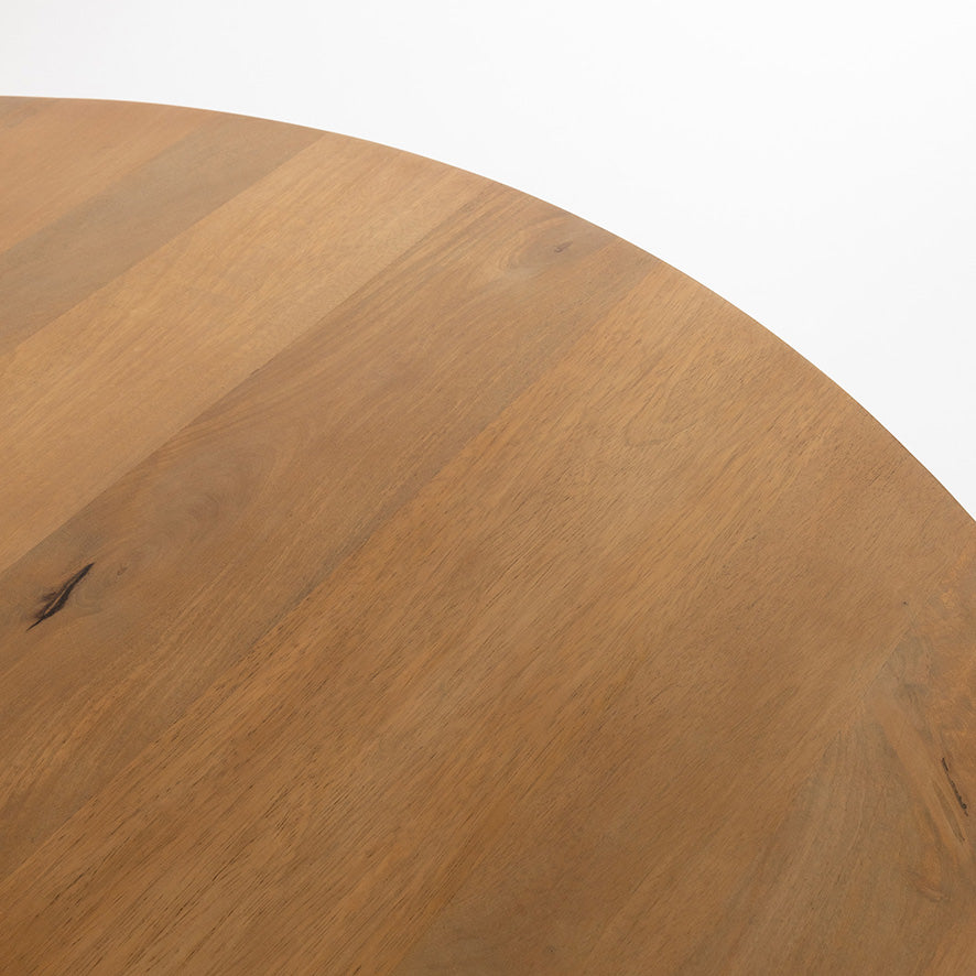 Eetkamertafel Ø130, Mango Smooth Natural