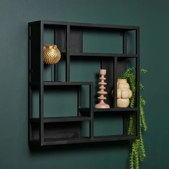 Wandrek Vierkant I Zwart I 75 cm