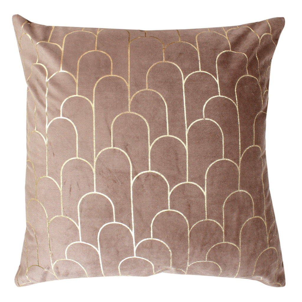 Kussen Art deco Lichtbruin 50x50 cm