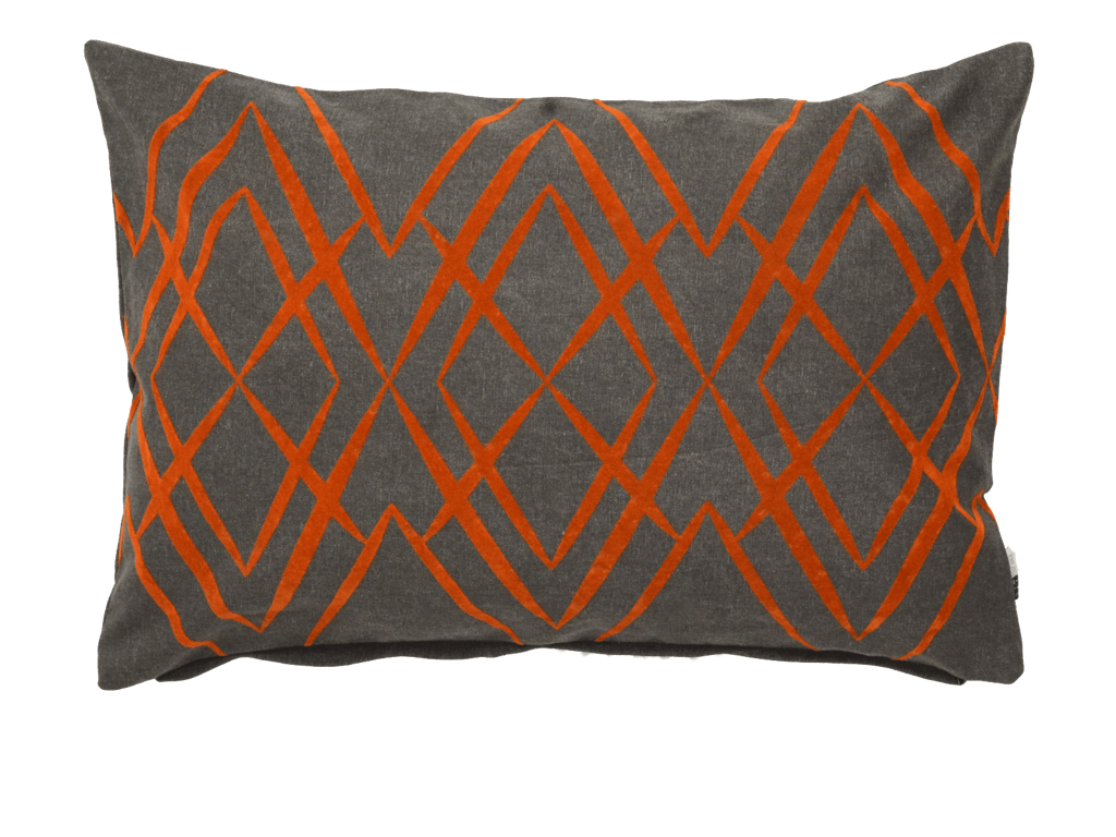 Kussen Try Grijs/Oranje 40x60 cm