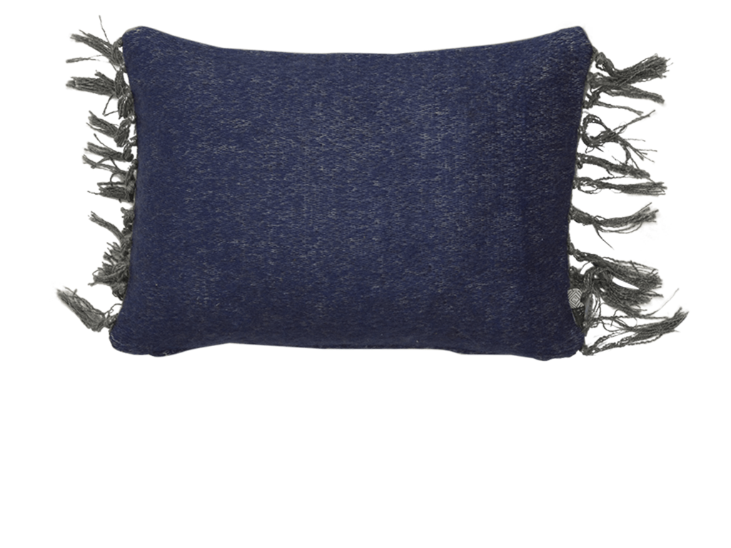 Kussen Yamp 35x55 cm blauw/grijs