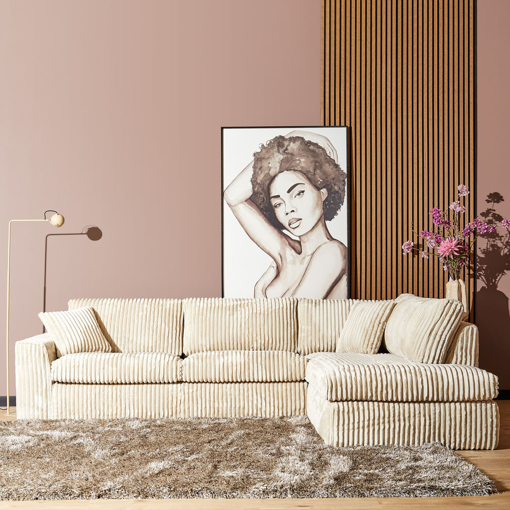 MySofa Teddy | Beige | Divan Rechts + 2,5 zits