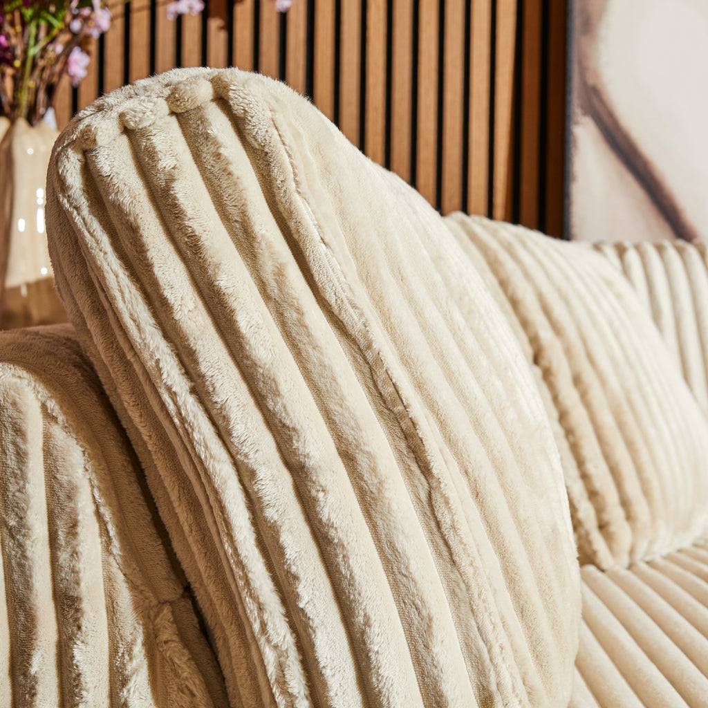 MySofa Teddy | Beige | Divan Rechts + 2,5 zits