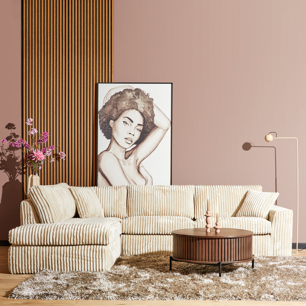 MySofa Teddy | Beige | Divan Links + 2,5 zits