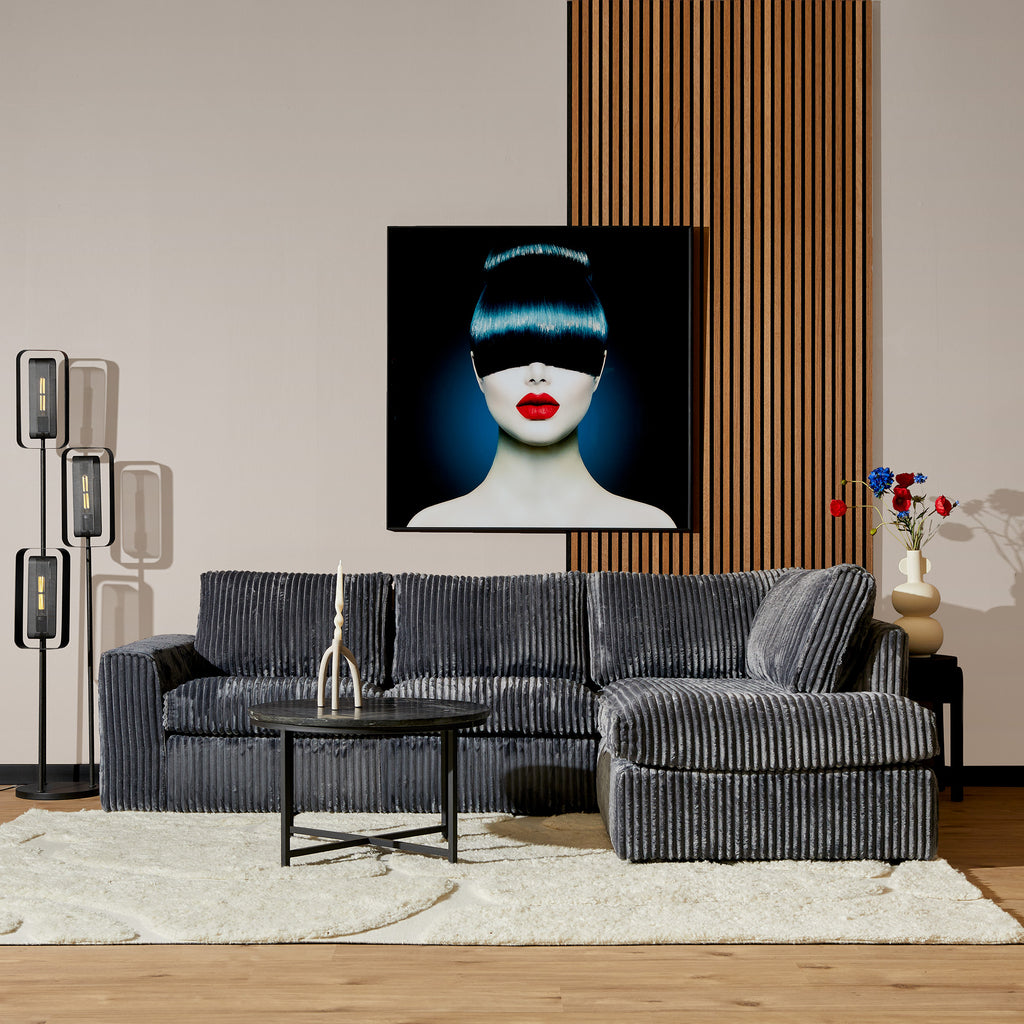 MySofa Teddy | Grijs | Divan Rechts + 2,5 zits