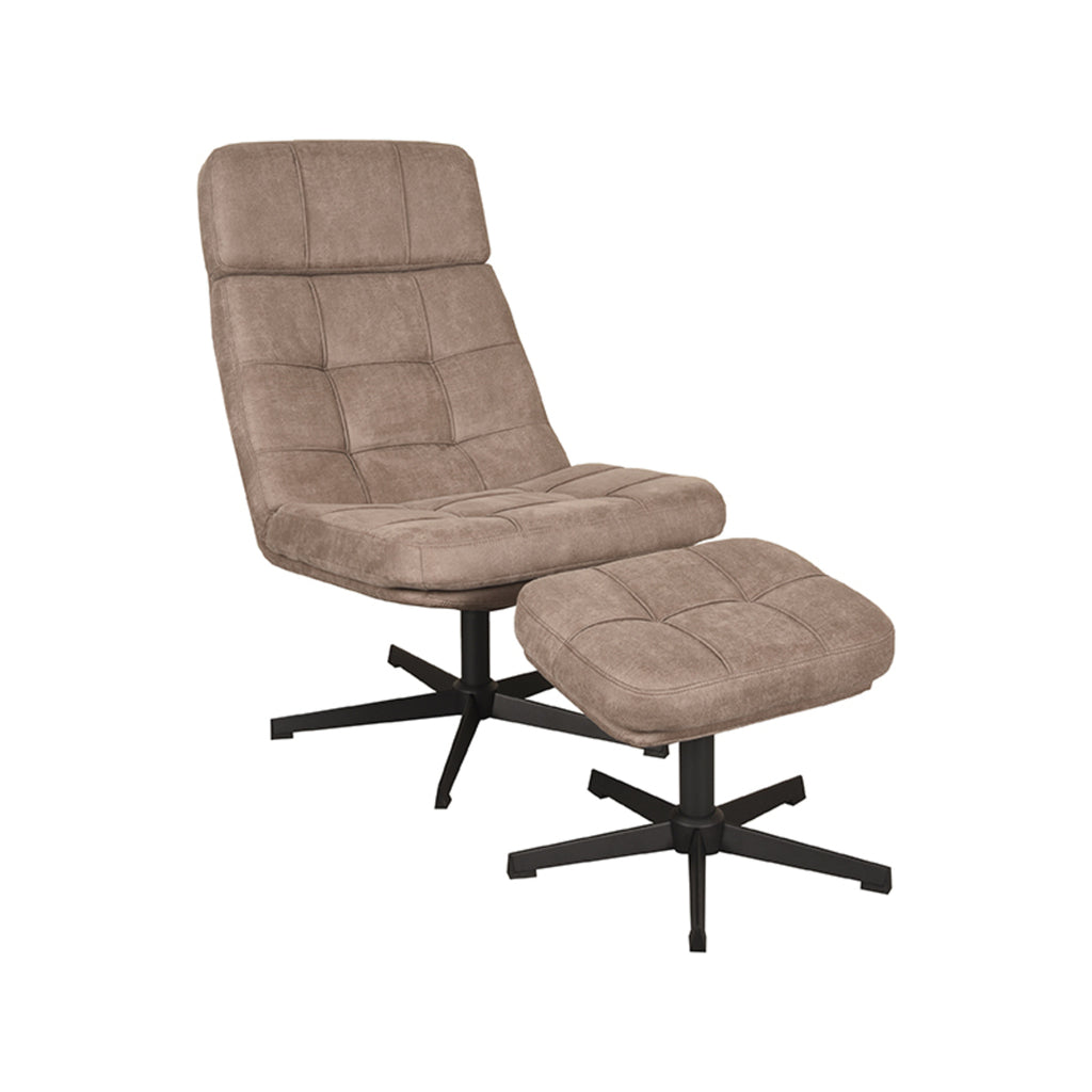 Relaxfauteuil Alvar + Ottomane 53x57x83 cm