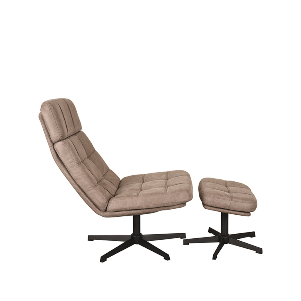 Relaxfauteuil Alvar + Ottomane 53x57x83 cm