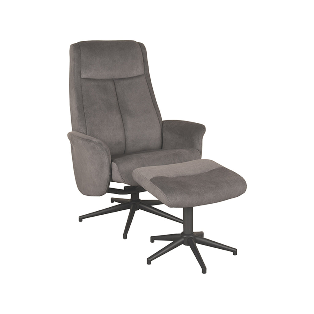 Relaxfauteuil Bergen + Ottomane 77x76x105 cm