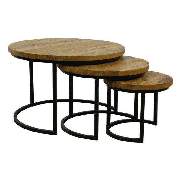 Salontafel Bridge - Set van 3 - Mangohout