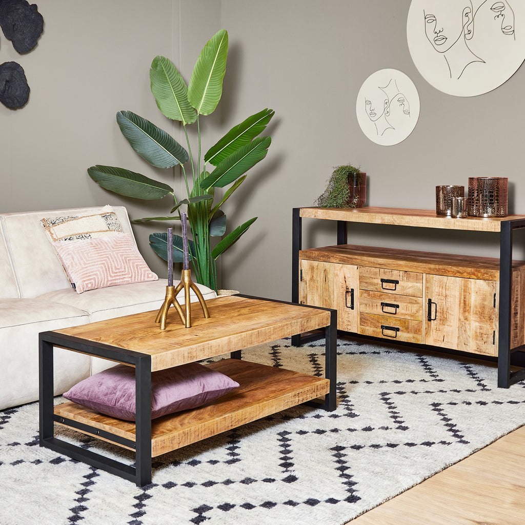 Salontafel Kira met onderblad | 110 cm
