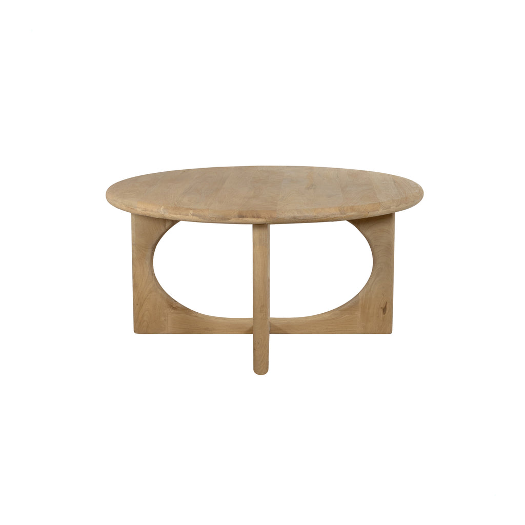 Salontafel Ø80, H40, Groovy Natural