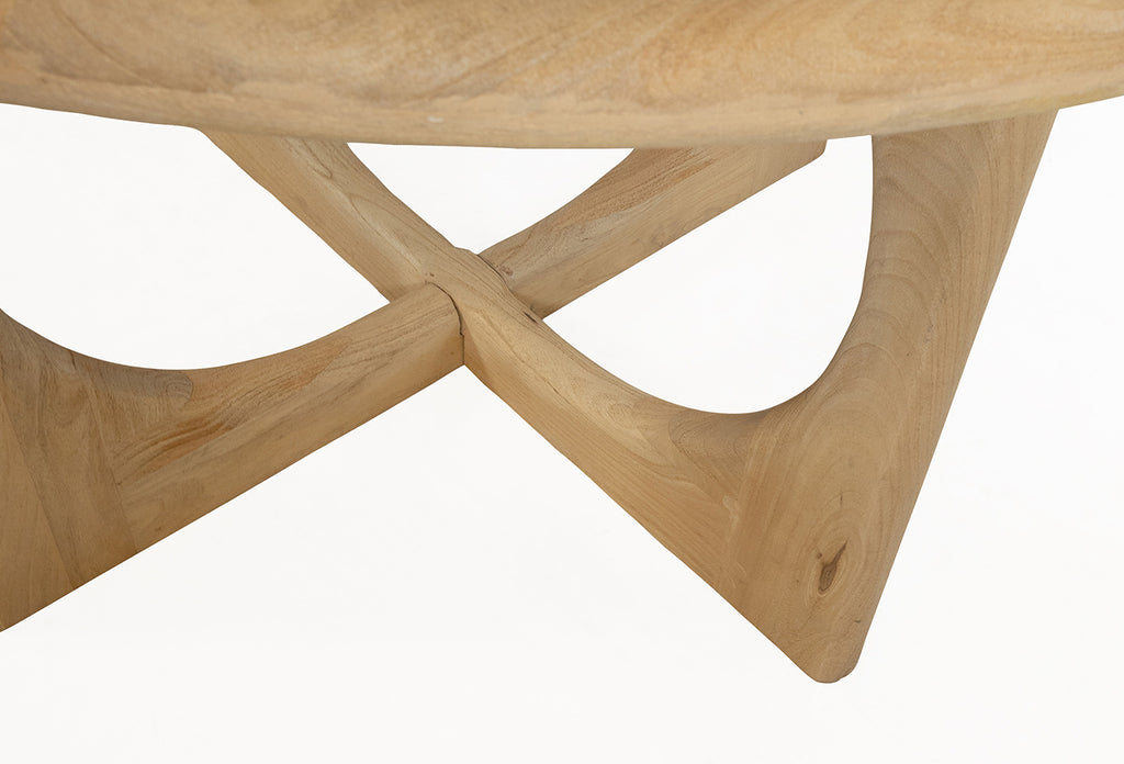 Salontafel Ø80, H40, Groovy Natural