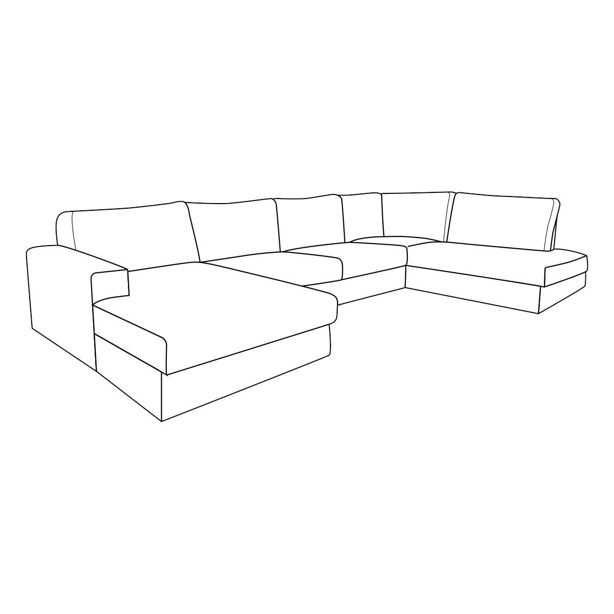 UNO U-opstelling rechts - Ambience 2 Cream