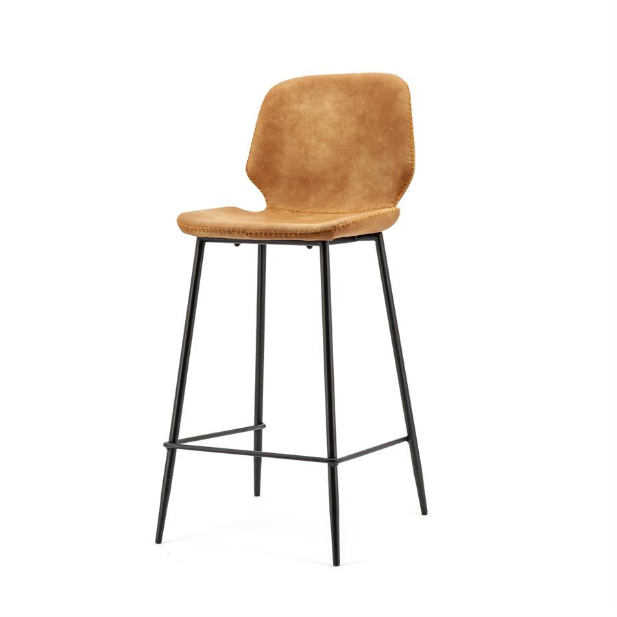 Barchairs Bar chair Seashell low 42x51x94 – cognac | By Boo