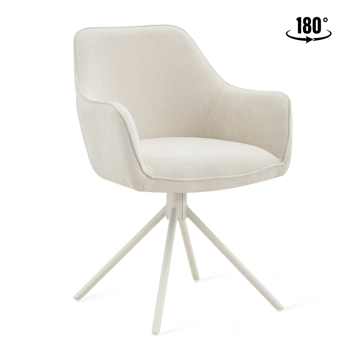Eetkamerstoel Bo - Beige draaibaar