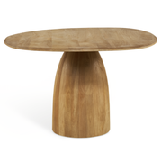 Eettafel Bora - Ø 140 cm Naturel - eettafel van mangohout, vooraanzicht