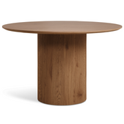 Eettafel Nora - Ø 120 cm Walnoot - eettafel van hout (MDF), vooraanzicht