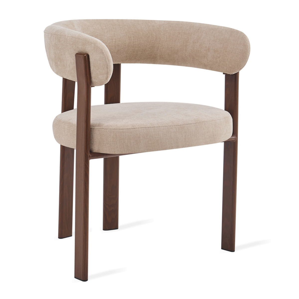 Eetkamerstoel Rose - Beige met armleuning