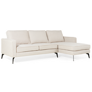 Hoekbank Jackson - Linnen Beige - hoekbank in linnenlook stof, vooraanzicht