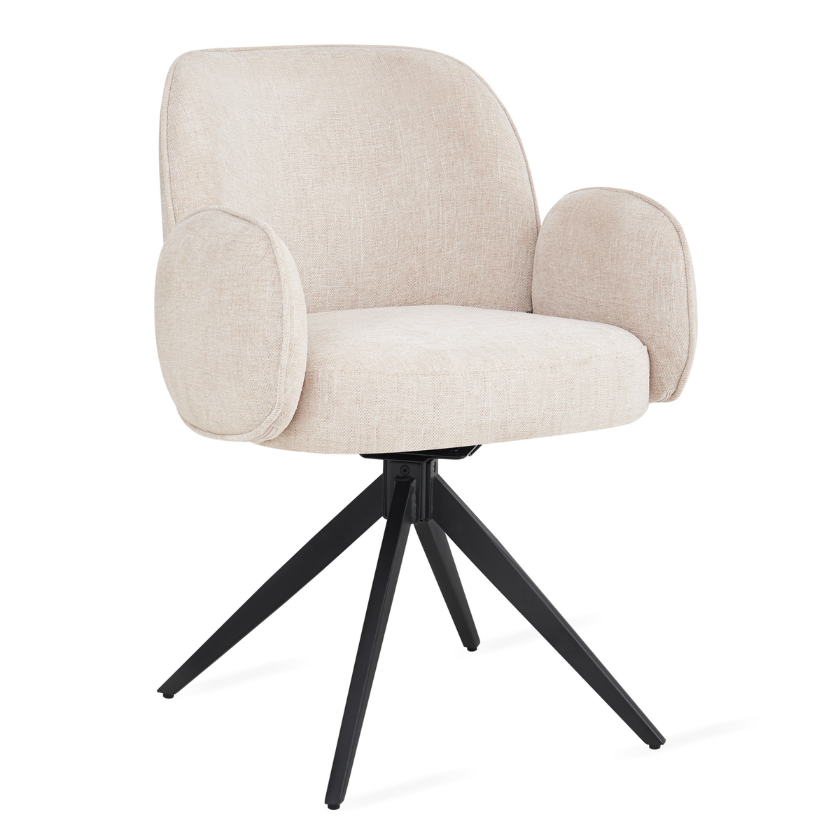 Eetkamerstoel Oslo - Beige met armleuning
