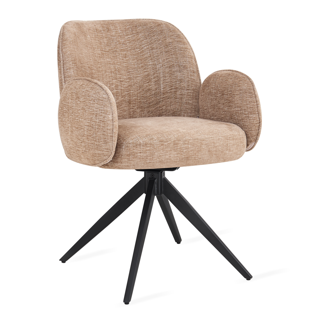 Eetkamerstoel Oslo - Taupe met armleuning