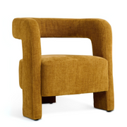 Fauteuil Numi - Stof Oker - fauteuil in stof, vooraanzicht
