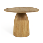 Eettafel Bora - Ø 120 cm Naturel - eettafel van mangohout, vooraanzicht