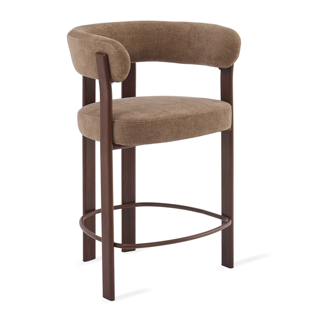 Barkruk Rose - Taupe met armleuning