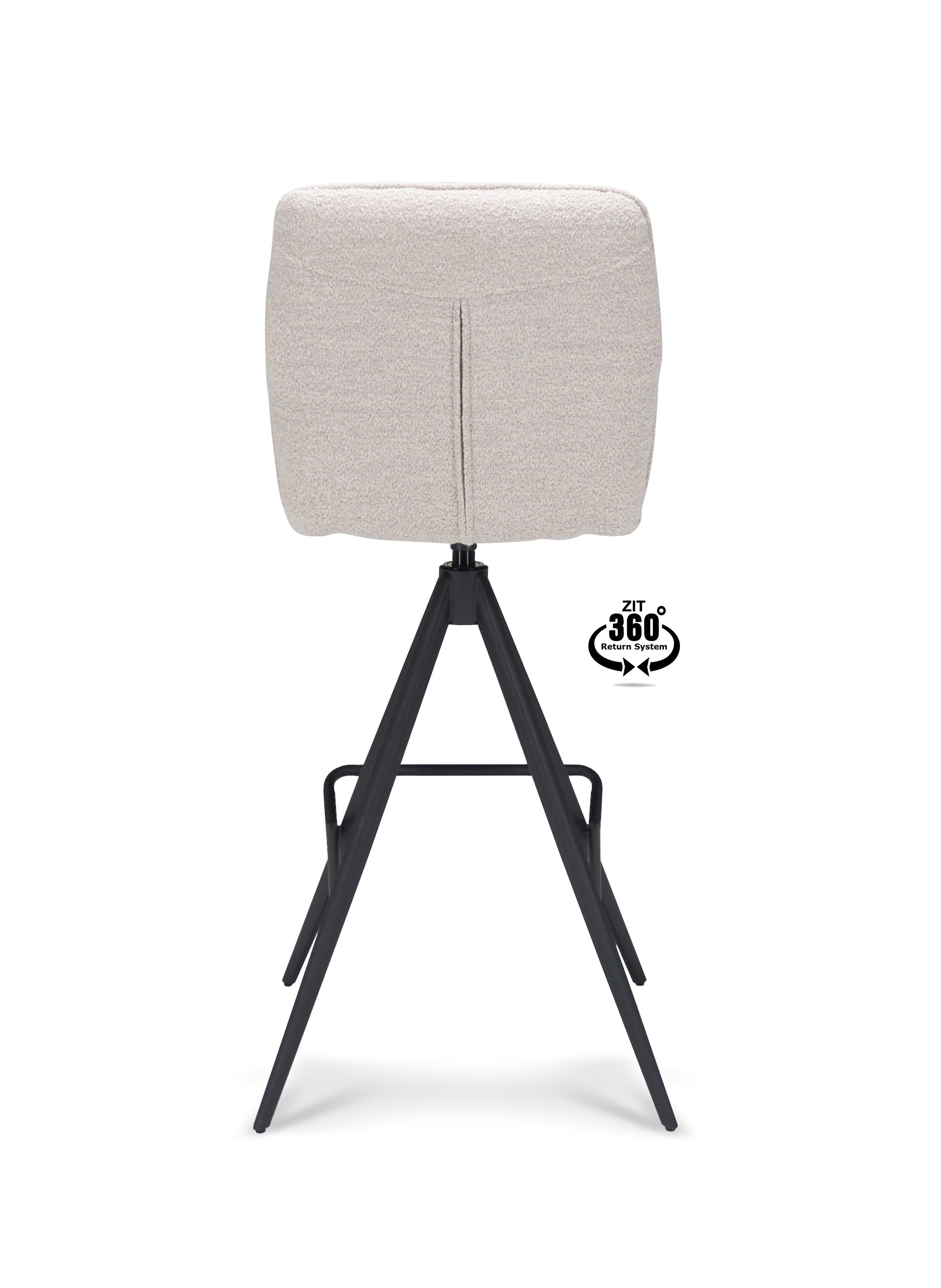 Barkruk Bliss - ZH 80 Stof Alpine Natural Leg Black 360° Return-system