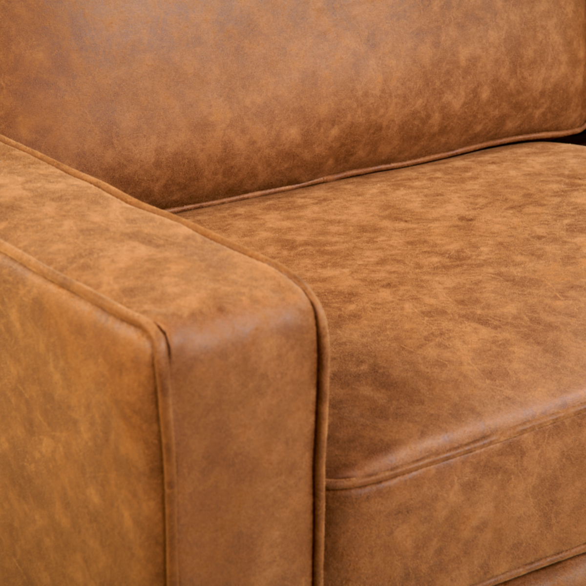 2-zitsbank Noa - Microleder Cognac – foto 6