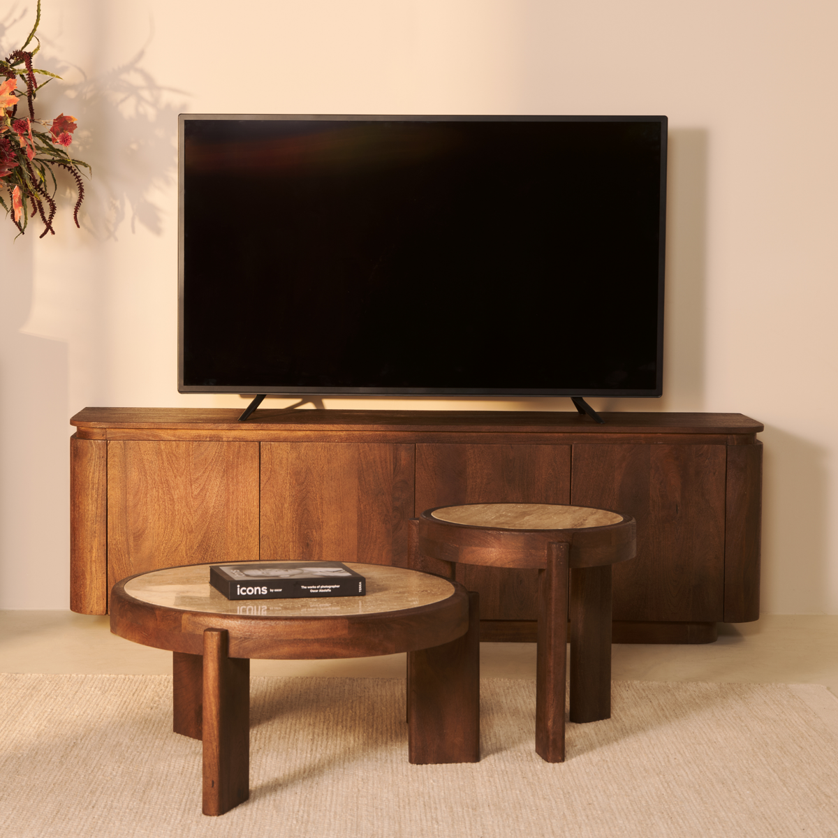 TV-meubel Bora - 210 cm Bruin