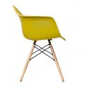 Eetkamerstoel Kunstof zitting stoel - Okergeel