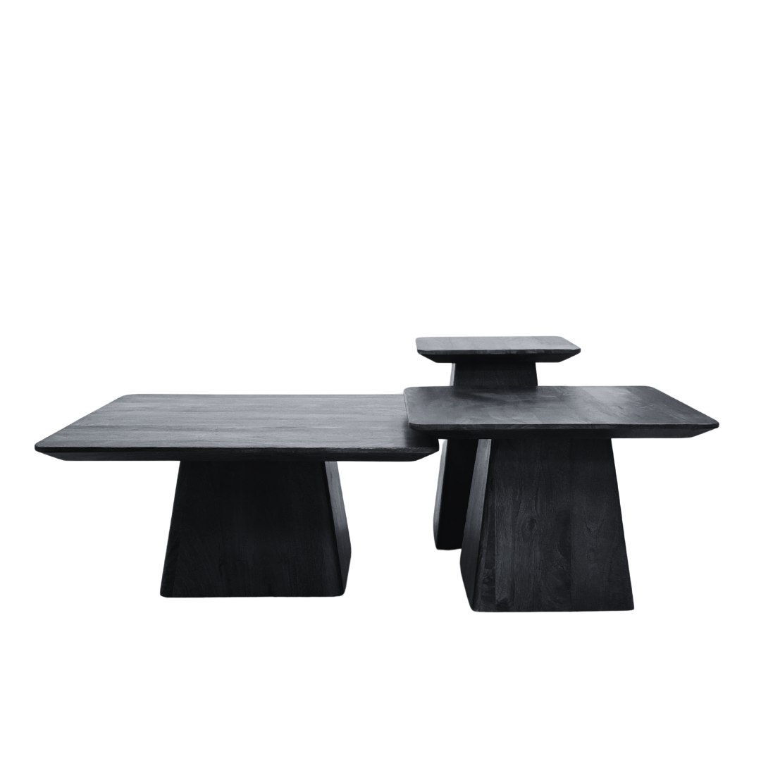 Salontafel vierkant 80 x 80 cm Zwart