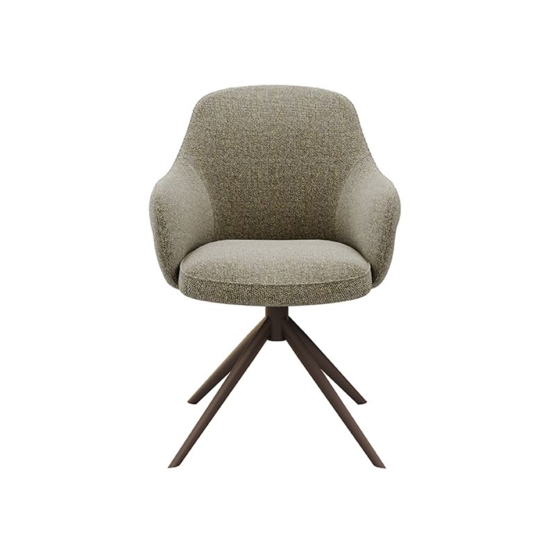 Eetkamerstoel Bern - Mushroom Royal Boucle | Brons Metaal